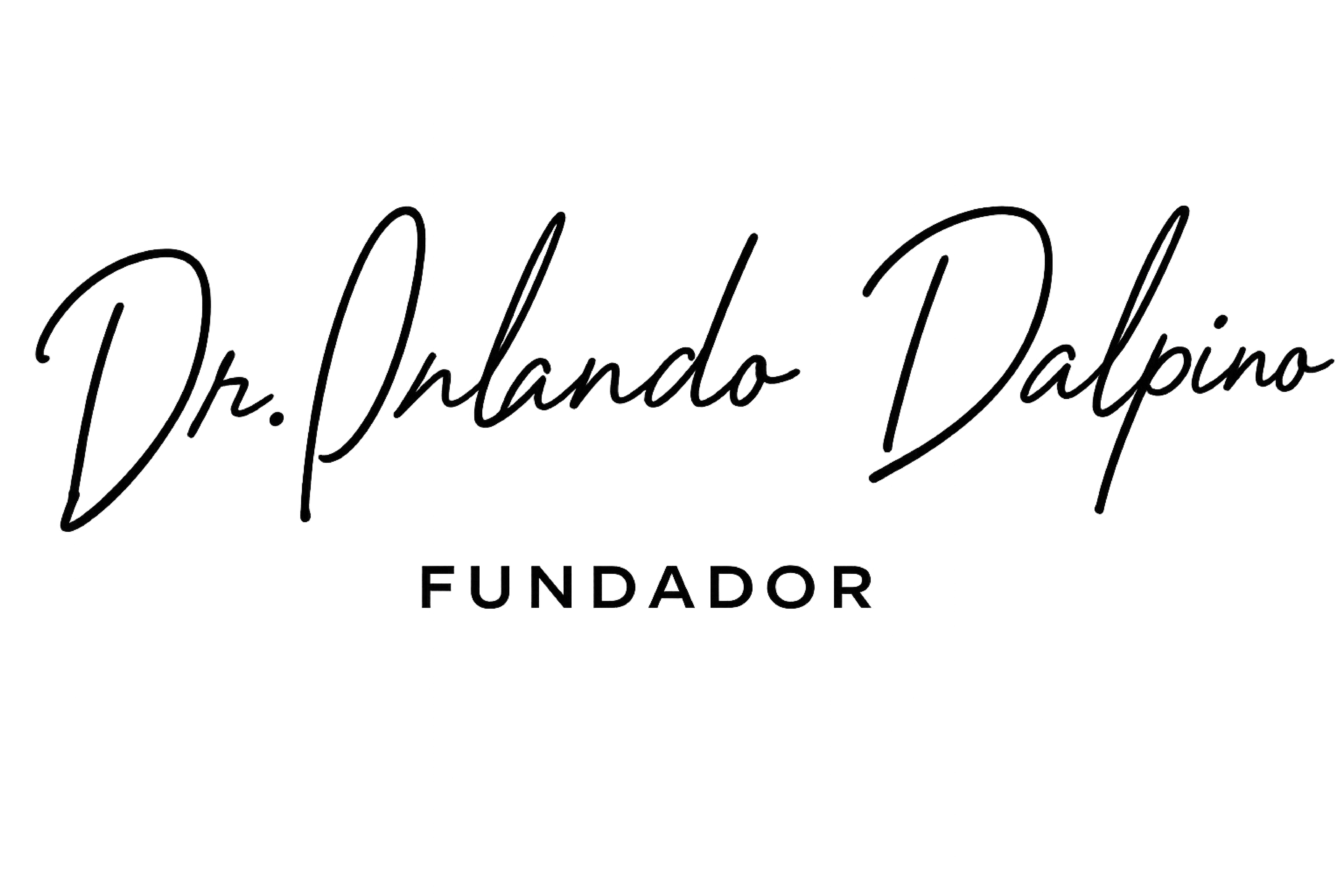 Firma del Dr. Orlando Dalpino, fundador